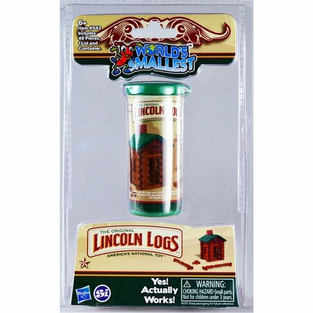 SUPER IMPULSE Wood Worlds Smallest Lincoln Logs, Brown & Green - 49 Piece SU7403